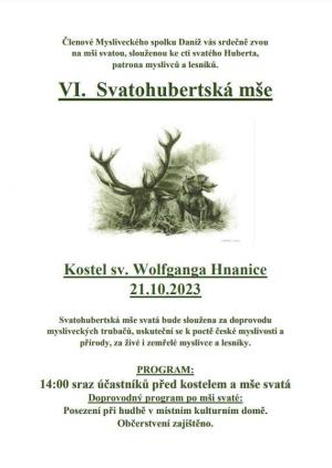 svatohubertska mše plakát