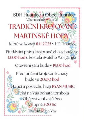 Svatomartinské krojované hody.